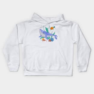 Whale in the ocean Kids Hoodie